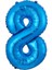 8 Rakam Mavi Folyo Balon 40 cm 1