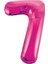 7 Rakam Pembe Folyo Balon 40 cm 1