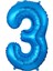 3 Rakam Mavi Folyo Balon 40 cm 2