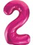 2 Rakam Pembe Folyo Balon 40 cm 1