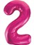 2 Rakam Pembe Folyo Balon 40 cm 2