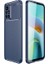 Xiaomi Redmi Note 11 4g Kılıf Negro Karbon Kamera Korumalı Silikon+Nano Glass Lacivert 1
