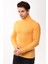 Erkek Balıkçı Yaka Boğazlı Slim Fit Kazak Sarı 3