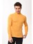 Erkek Balıkçı Yaka Boğazlı Slim Fit Kazak Sarı 4