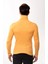 Erkek Balıkçı Yaka Boğazlı Slim Fit Kazak Sarı 5
