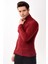 Erkek Balıkçı Yaka Boğazlı Slim Fit Kazak Bordo 3