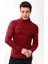 Erkek Balıkçı Yaka Boğazlı Slim Fit Kazak Bordo 4