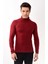 Erkek Balıkçı Yaka Boğazlı Slim Fit Kazak Bordo 1