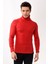 Erkek Balıkçı Yaka Boğazlı Slim Fit Kazak Kırmızı 1