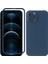iPhone 12 Pro Max Için Temperli Cam Ekran Koruyuculu Pc Telefon Kılıfı - Mavi (Yurt Dışından) 1