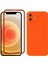 iPhone 12 Mini Için Temperli Cam Ekran Koruyuculu Pc Telefon Kılıfı - Turuncu (Yurt Dışından) 1