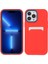 iPhone 13 Pro Için Kauçuk Yüzeyli Kartlıklı Çizilmez Pc + Tpu Telefon Kılıfı - Kırmızı (Yurt Dışından) 1