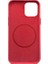 iPhone 12 Mini Için Magsafe Tpu + Hakiki Deri Hibrit Telefon Kılıfı - Kırmızı (Yurt Dışından) 2