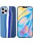 iPhone 13 Pro Max Için Gökkuşağı Desenli Sıvı Silikon Düşmeye Dayanıklı Telefon Kılıfı - Mavi (Yurt Dışından) 1