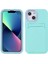 iPhone 13 Mini Için Kauçuk Yüzeyli Kartlıklı Çizilmez Pc + Tpu Telefon Kılıfı - Gök Mavisi (Yurt Dışından) 1
