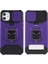 iPhone 11 Için Kamera Korumalı Pc + Tpu Kartlıklı Telefon Kılıfı - Mor (Yurt Dışından) 1