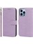 iPhone 13 Pro Için R61 Desenli Cüzdan Tasarımlı Dayanıklı Pu Deri Telefon Kılıfı - Mor (Yurt Dışından) 1