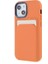 iPhone 13 Mini Için Kauçuk Yüzeyli Kartlıklı Çizilmez Pc + Tpu Telefon Kılıfı - Turuncu (Yurt Dışından) 3
