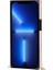 iPhone 13 Pro Max Için Dörtgen Desenli Metal Kayışlı Mikrofiber Deri Kaplamalı Tpu Telefon Kılıfı - Pembe (Yurt Dışından) 2
