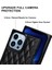 iPhone 13 Pro Max Için Dörtgen Desenli Metal Kayışlı Mikrofiber Deri Kaplamalı Tpu Telefon Kılıfı - Siyah (Yurt Dışından) 5