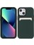 iPhone 13 Için Kauçuk Yüzeyli Kartlıklı Çizilmez Pc + Tpu Telefon Kılıfı - Siyah/yeşil (Yurt Dışından) 1