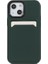 iPhone 13 Için Kauçuk Yüzeyli Kartlıklı Çizilmez Pc + Tpu Telefon Kılıfı - Siyah/yeşil (Yurt Dışından) 2