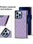 iPhone 13 Pro Max Için Dörtgen Desenli Metal Kayışlı Mikrofiber Deri Kaplamalı Tpu Telefon Kılıfı - Açık Mor (Yurt Dışından) 4