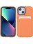 iPhone 13 Için Kauçuk Yüzeyli Kartlıklı Çizilmez Pc + Tpu Telefon Kılıfı - Turuncu (Yurt Dışından) 1