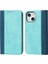 iPhone 13 Mini Için Çizilmeye Dayanıklı Çift Renkli Deri Cüzdan Tasarımlı Telefon Kılıfı - Mavi (Yurt Dışından) 1