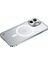 iPhone 12 Mini Için Çizilmeye Dayanıklı Temperli Cam + Manyetik Kablosuz Şarjlı Metal Mat Telefon Kılıfı - Gümüş (Yurt Dışından) 1