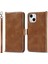 iPhone 13 Mini Için Retro Tarzı Rfıd Engelleyici Manyetik Cüzdan Kılıf - Kahverengi (Yurt Dışından) 1