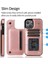 iPhone 13 Mini Için Çizilmeye Dayanıklı Standlı Pu Deri Kaplamalı Tpu Telefon Kılıfı - Rose Gold (Yurt Dışından) 4