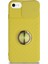 Apple iPhone 8 Kapak Kamera Korumalı Yüzüklü Pastel Silikon Kılıf - Sarı 2