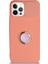 Apple iPhone 12 Pro Kapak Kamera Korumalı Yüzüklü Pastel Silikon Kılıf - Pudra 2