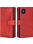 iPhone 12 Mini Için Kartlıklı Kayışlı Deri Telefon Kılıfı - Kırmızı (Yurt Dışından) 1