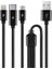 Alumicable Trio Şarj Kablosu 1mt. USB-C, Lightning, Micro USB 4