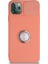 Caseworld Apple iPhone 11 Pro Max Kapak Kamera Korumalı Yüzüklü Pastel Silikon Kılıf - Pudra 2