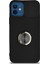 Caseworld Apple iPhone 12 Kapak Kamera Korumalı Yüzüklü Pastel Silikon Kılıf - Siyah 2