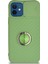 Caseworld Apple iPhone 12 Kapak Kamera Korumalı Yüzüklü Pastel Silikon Kılıf - Açık Yeşil 2