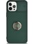 Caseworld Apple iPhone 12 Pro Max Kapak Kamera Korumalı Yüzüklü Pastel Silikon Kılıf - Koyu Yeşil 2