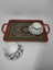 modern ethnic desenli 39-26 cm motif ışlemeli servis sunum çay tepsisi karamel 4