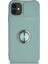 Guesche Apple iPhone 11 Kapak Kamera Korumalı Yüzüklü Pastel Silikon Kılıf - Turkuaz 2