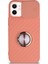 Guesche Apple iPhone 12 Mini Kapak Kamera Korumalı Yüzüklü Pastel Silikon Kılıf - Pudra 2