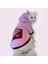 Pink Burgundy Bee Kapşonlu Sweatshirt Kedi Kıyafeti 1