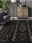 Iskandinav Kilim Desenli Halı, Dokuma Taban Dekoratif Şönil Halı 1