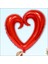 İçi Boş Kalp Folyo Balon, 100cm - Kırmızı 5