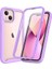 iPhone 13 Mini 5.4 Inç Uyumlu Pet Ekran Koruyuculu Pc + Tpu Hibrit Telefon Kılıfı - Mor (Yurt Dışından) 1