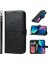 iPhone 13 Mini 5.4 Inç Uyumlu Deri Doku Cüzdan Model Telefon Kılıfı - Siyah (Yurt Dışından) 3