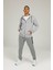 SN87 Basic Full Zıp Hoodie Gri Erkek Eşofman Üstü 1