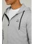 SN87 Basic Full Zıp Hoodie Gri Erkek Eşofman Üstü 4